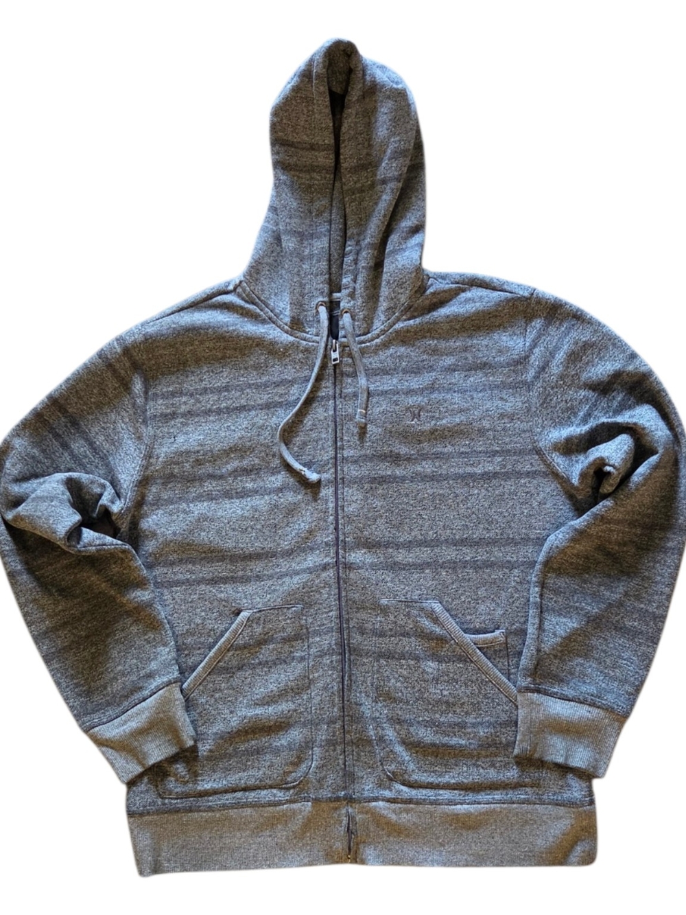 Hurley Men's Gray Full-Zip Hooded Jacket - Picture 1 of 6
